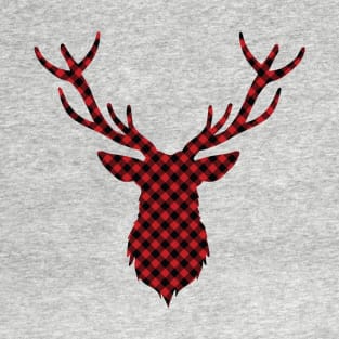 Plaid Deer Head T-Shirt